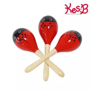(마라카스) (캐스B)맑은소리 원목마라카스3종(1657) (색상랜덤) /유아용악기/놀이용악기/아동용악기