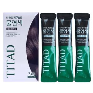 티타드 물염색 다크브라운 내추럴브라운 3포 1박스