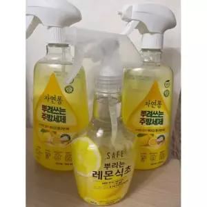 자연퐁 뿌려쓰는 주방세제 애플향 용기형 750ml 2개 + 특별증정(뿌리는 레몬식초 400ml)