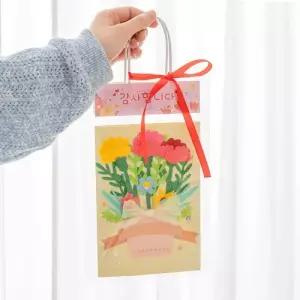 감사 카드 편지 만들기 DIY 세트 꾸미기 어버이날 스승의날 펠트 카네이션 튤립 꽃 투명 봉투 미술 수업