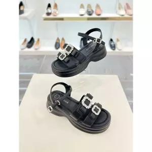 [하프클럽/고세]고세 여성 5.5cm 큐빅 청키 발목스트랩 샌들 JZS5S042