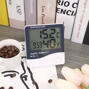 (블랙 화이트) 전자 온습도계 /실내온도계/습도계/아이방/거실용/디지털온습도계/탁상용/전자용/데스크용