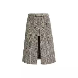 쿠레주 지퍼 디테일 A라인 체크 미디 스커트 324CJU181PL0165 B107 TP934662871