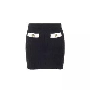 Self Portrait 니트 미니스커트 AW24074SKB BLACK TP934851407