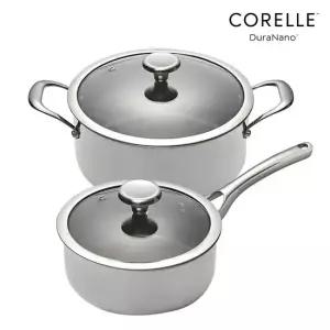 편수 18cm+양수 24cm)  듀라나노 제로코팅 스텐팬+냄비 2종