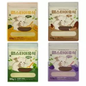 햄스터 건강 이유식 65g 4종 세트(곡물*브로콜리*단호박*자색고구마)