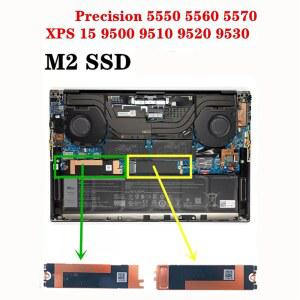 노트북 M2 SSD 브래킷 방열판 플레이트, DELL XPS15 9500 9510 9520 9530 정밀 5550 5560 5570 0130R6 006N16 용,