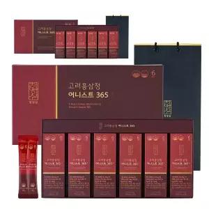 [내일도착] 천양삼 6년근 고려홍삼정 어니스트 365 홍삼스틱 10g x 60포 선물세트+쇼핑백, 2개