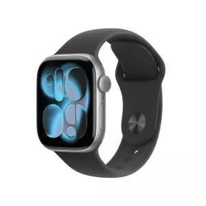애플워치 11 GPS 42mm 스페이스 그레이 알루미늄 케이스 블랙 스포츠 밴드 (ML) MEQX4KH/A