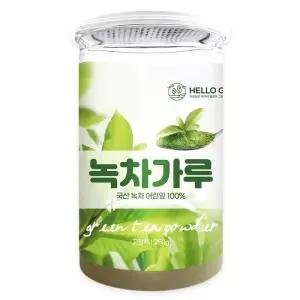 헬로우그린 국산 하동 녹차 가루 250g(통) 국내산 녹차어린잎 분말