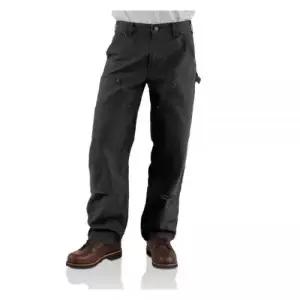Carhartt 남성용 루즈 핏 워시드 덕 더블 프론트 유틸리티 작업 바지, Darkstone