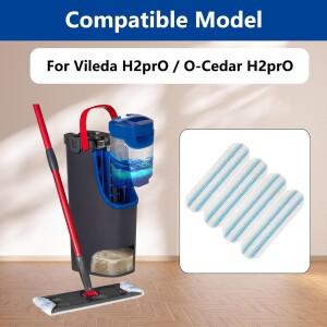 O-Cedar H2prO용 플랫 밀대 Vileda 마이크로파이버 패드 리필 천 박테리아 99% 제거
