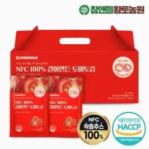토마토즙 100ml 30포 NFC 착즙 무첨가 건강주스 저염 국내산 HACCP 인증 제품