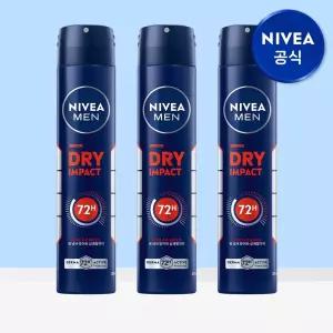 맨 데오드란트 스프레이 드라이 임팩트 200ml 3개