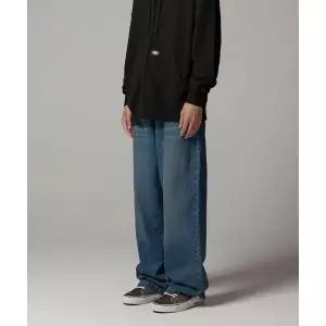 DICKIES 트러커 루즈핏 데님 팬츠 Khaki Tinted Blue 198727