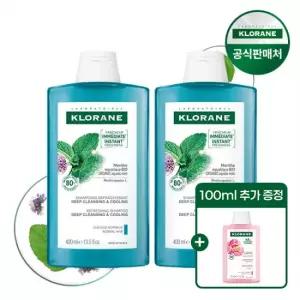아쿠아민트 딥클렌징 쿨링 샴푸 400ml 2개+피오니 샴푸 100ml 증정