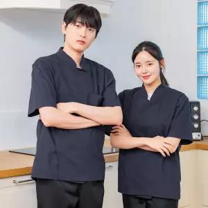 여름 스판 반팔 조리복 남녀공용 쉐프복 쿡복 제과제빵 주방 업소용 유니폼
