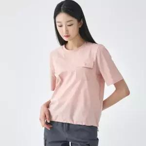 [지센] 여성 포켓 라운드 반팔 티셔츠 LSTSO480_OR