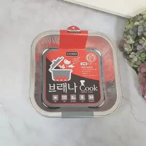 브래나 쿡 사각1000 일회용 안심용기3개입/배달/캠핑/냄비/뽀글이/탕비실/은박/여행/만화방/찌개/편의점