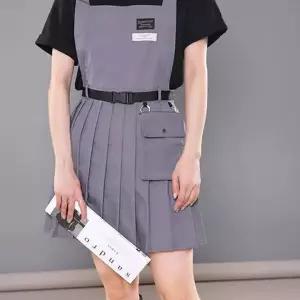 여성 앞치마 원피스형 웨이스트 작업용 캔버스 앞치마 주방 카페 수납