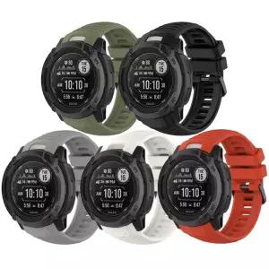 Garmin Instinct 2X Solar와 호환, 26mm 너비 소프트 실리콘 손목 밴드 교체용 시계 밴드 스트랩 Garmin In