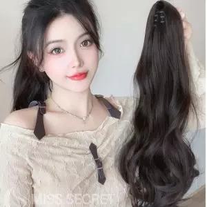웨이브 미니 가발 집게 머리 핀 볼륨 긴 긴머리 테일 묶음 긴머리가발 풍성 붙임 업스타일