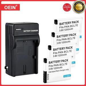 파나소닉 루믹스 DMC-F5 배터리 및 충전기 1200mAh DMW-BCL7 960mAh BCL7 4 개