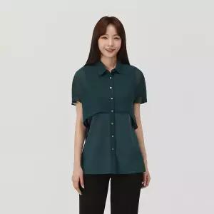 [PAT 여성] 쉬폰배색 전타 티셔츠_9H45502