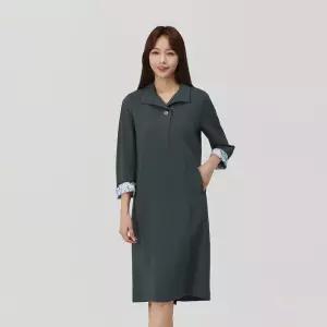 [PAT 여성] 프린트 배색 오픈카라 원피스_1I42809