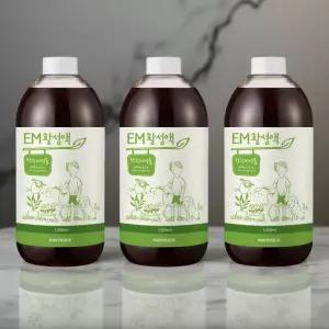 무향 화장실 냄새 제거 실내 강력 탈취제 악취제거 EM활성액3개(1L)