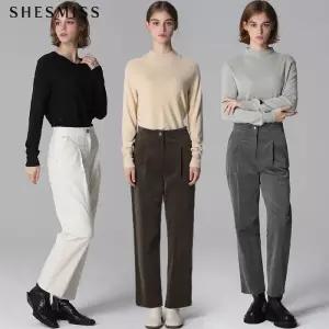 [쉬즈미스][쉬즈미스(SHESMISS)] 코듀로이 원턱 배기 팬츠 (택가격168000원)
