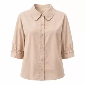 [롯데백화점]안지크 라운드 카라 벌룬 슬리브 셔츠 블라우스 AJ2BL5130