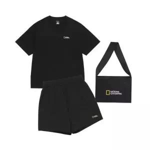 내셔널지오그래픽 N262UPB900 반팔 반바지 미니백 3PCS 세트 BLACK 463369