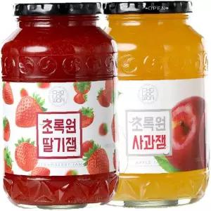 딸기잼 1kg 사과잼 1kg 세트 과일잼 토스트 빵 요거트 디저트 베이킹 재료