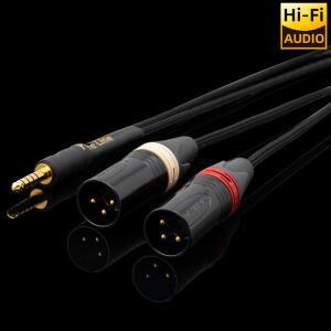모가미 4.4mm to 2 XLR 밸런스드 오디오 케이블 금도금 플러그 하이 레졸루션 DAP 앰프 인터페이스용