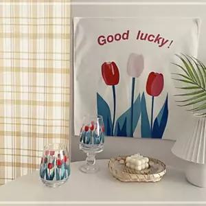50X50cm 튤립 미니 패브릭 포스터 퍼플 LW97C82F