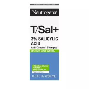 Neutrogena T/Sal+ 비듬 방지 샴푸, 3% 살리실산, 지속적인 가려운 각질을 제거하고 두피에 수분을 더합니