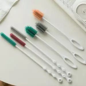 [RIZPICK]국산 물병 브러쉬 젖병 실리콘 세척솔 솔 텀블러 주방세척브러쉬