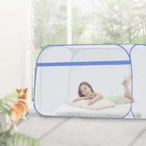 원터치 모기장 바닥있는 단문형 모기장 싱글 침대모기장