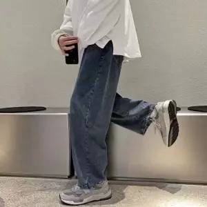 청바지 데님팬츠 남성 남자 워싱 진청 기모 안감 와이드