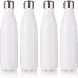 PYD Life 17 OZ 승화 스포츠 물병 텀블러 열 프레스 오븐 인쇄 4팩 뚜껑이 있는 흰색 스테인리스 스틸 진공 플라스크 블랭크