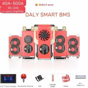 DALY 블루투스 BMS, 4.3 인치 LCD 터치 모니터, 3S ~ 24S PCB, 12V, 24V, 36V, 48V, 60V, 72V, 84V, 40A, 6