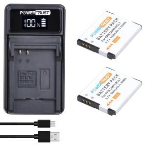 파나소닉 호환호환 루믹스 DMC-F5, DMC-SZ3, PowerTrust DMW-BCL7 960mAh BCL7 배터리 및 충전기