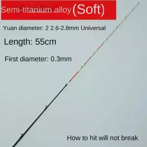 낚시대수리 겨울 탄소 섬유 스피닝 유리 하프 티타늄 초릿대 올 합금 45 cm 55 60cm