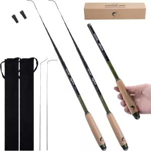 Goture 2pcs 텐카라 낚싯대 강 초경량 탄소 섬유 연안 하천 마이크로 낚시용 송어