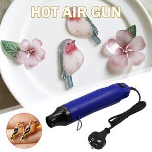 호환 미니 휴대용 열풍기 전기 핫 빠른 가열 300W 1m 긴 케이블 220V 전원 핫 드라이어 DIY 수축 튜브 고무 스탬프용