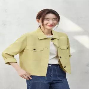[피에이티/ PAT] 26 S/S 신상 여성스탠카라 린넨 자켓 1M-41202