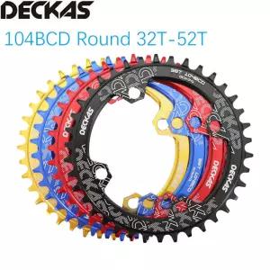 데카스 라운드 자전거 체인링 104BCD 30 32 34 36 40 42 44 46 48T 50 52 톱니 MTB 산악 104