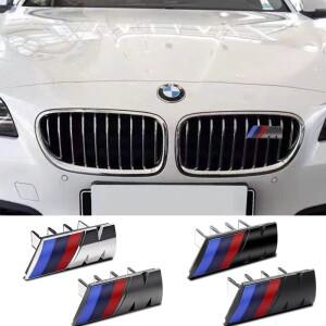 1개 7.3cm 9cm M 로고 3D ABS 자동차 스타일링 프론트 그릴 배지 엠블럼 액세서리 BMW 퍼포먼스 E36 E60 E9