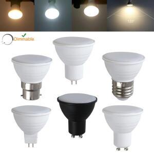 홈데코용 에너지 절약 램프 조광 가능 LED 스포트라이트 전구 MR16 7W 120 도 빔 각도 AC 110V 220V E27 GU